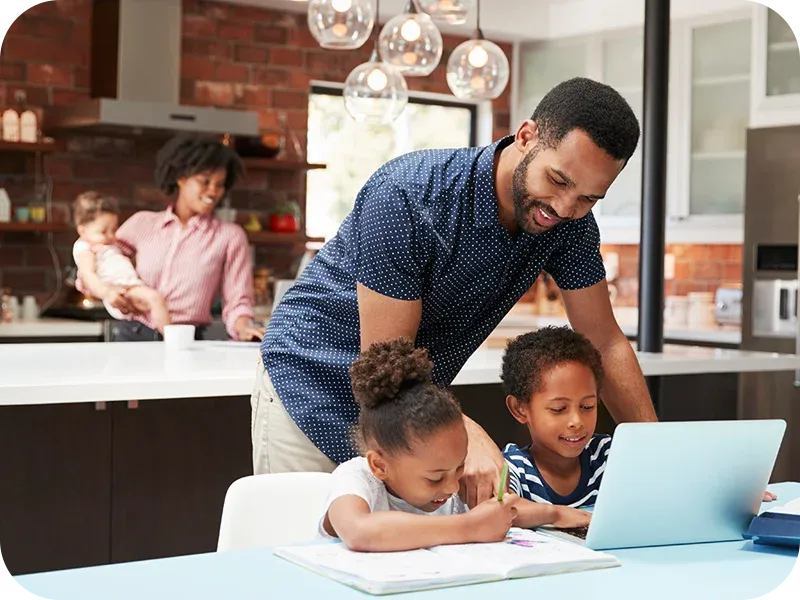 family in a pest free home