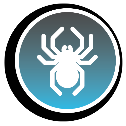 Spider silhouette icon 